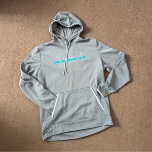 Men’s Gray Under Armor Hoodie Size Large Loose Fit